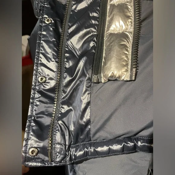 PAJAR DOWN FILL ARCTIC REMOVABLE FAUXFUR TRIM HOOD PUFFER JACKET GRAPHITE/SILVER - Picture 11 of 16